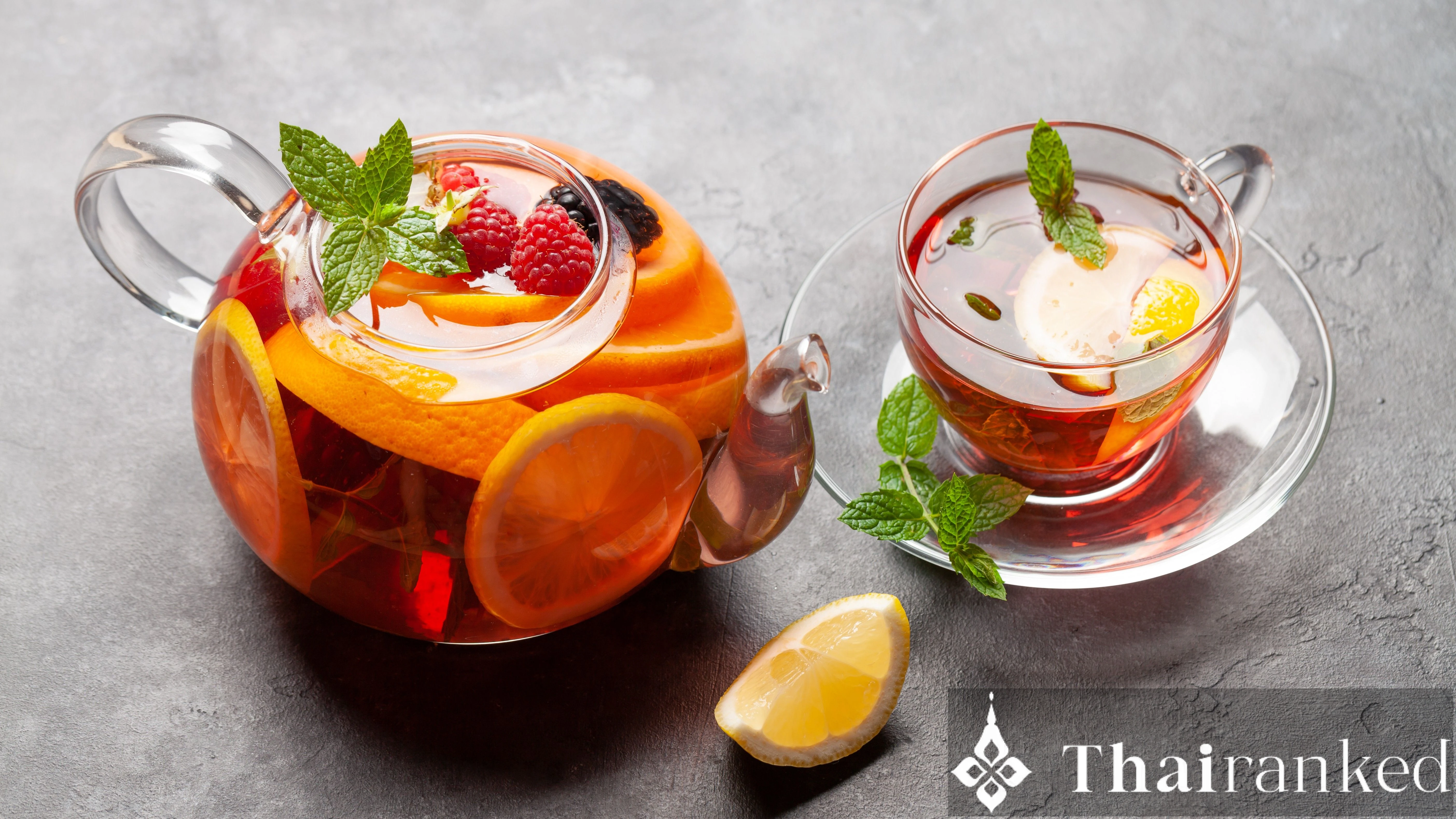 Fruit Tea, 0–25% Sugar, Aloe Vera or Basil Seeds (50–120 kcal)