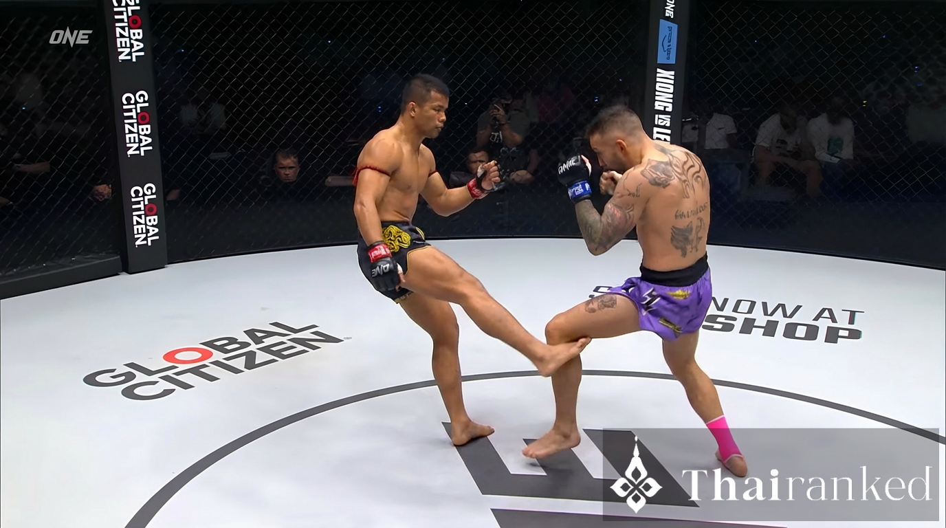 低踢大腿/小腿（Tae Kang）