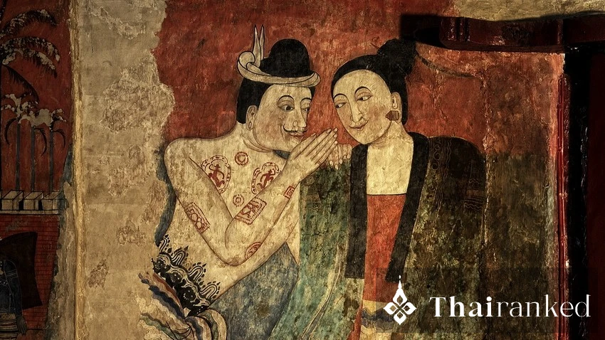 Exploring Nan’s Iconic Mural: The Whispering of Love at Wat Phumin