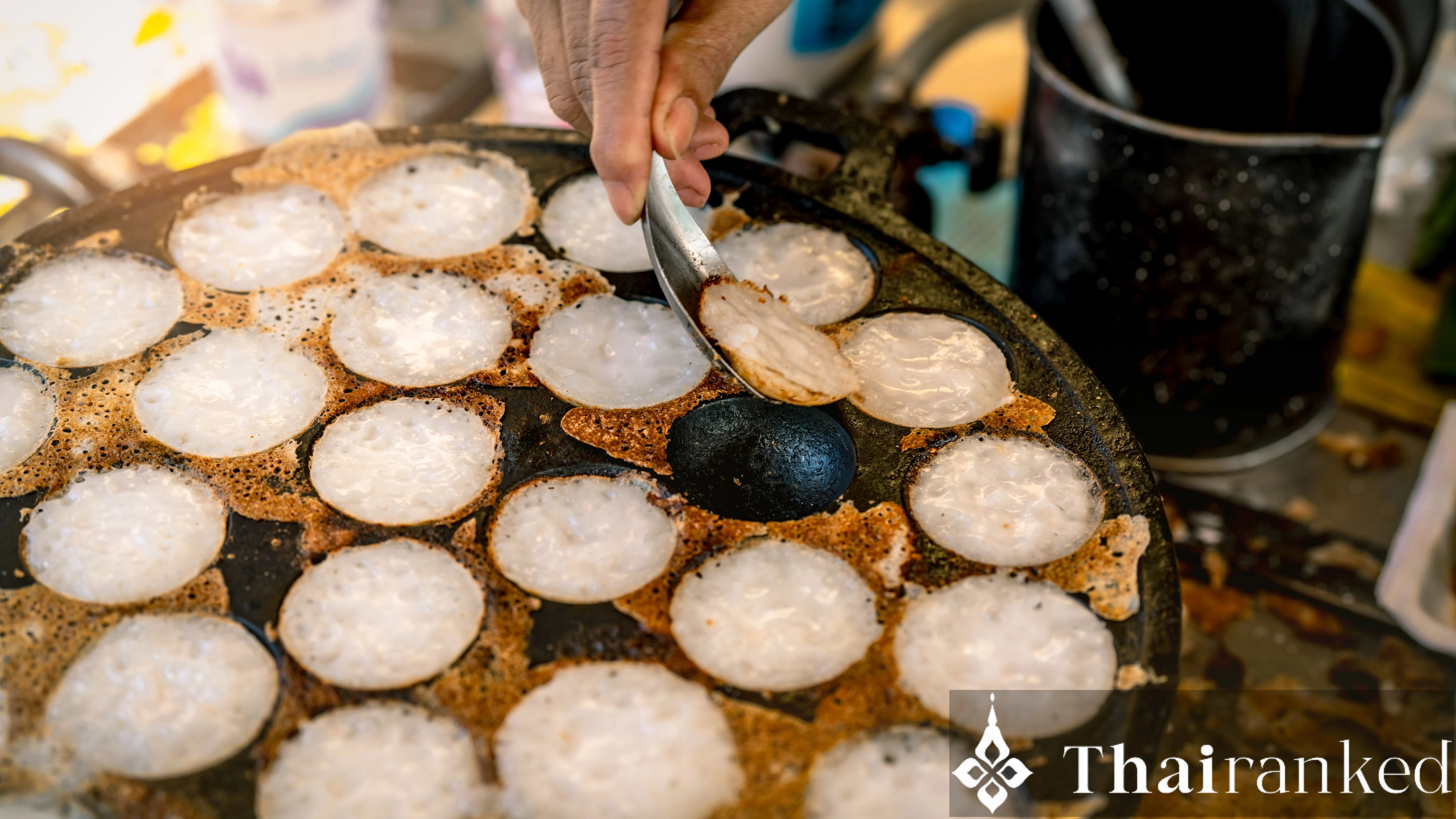 Khanom Krok (coconut rice pancakes)