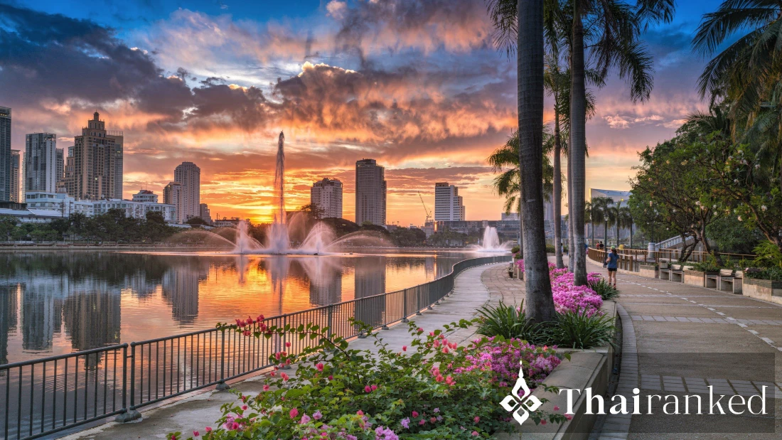 Sunset Stroll at Benjakitti Forest Park, Then a Rooftop Drink