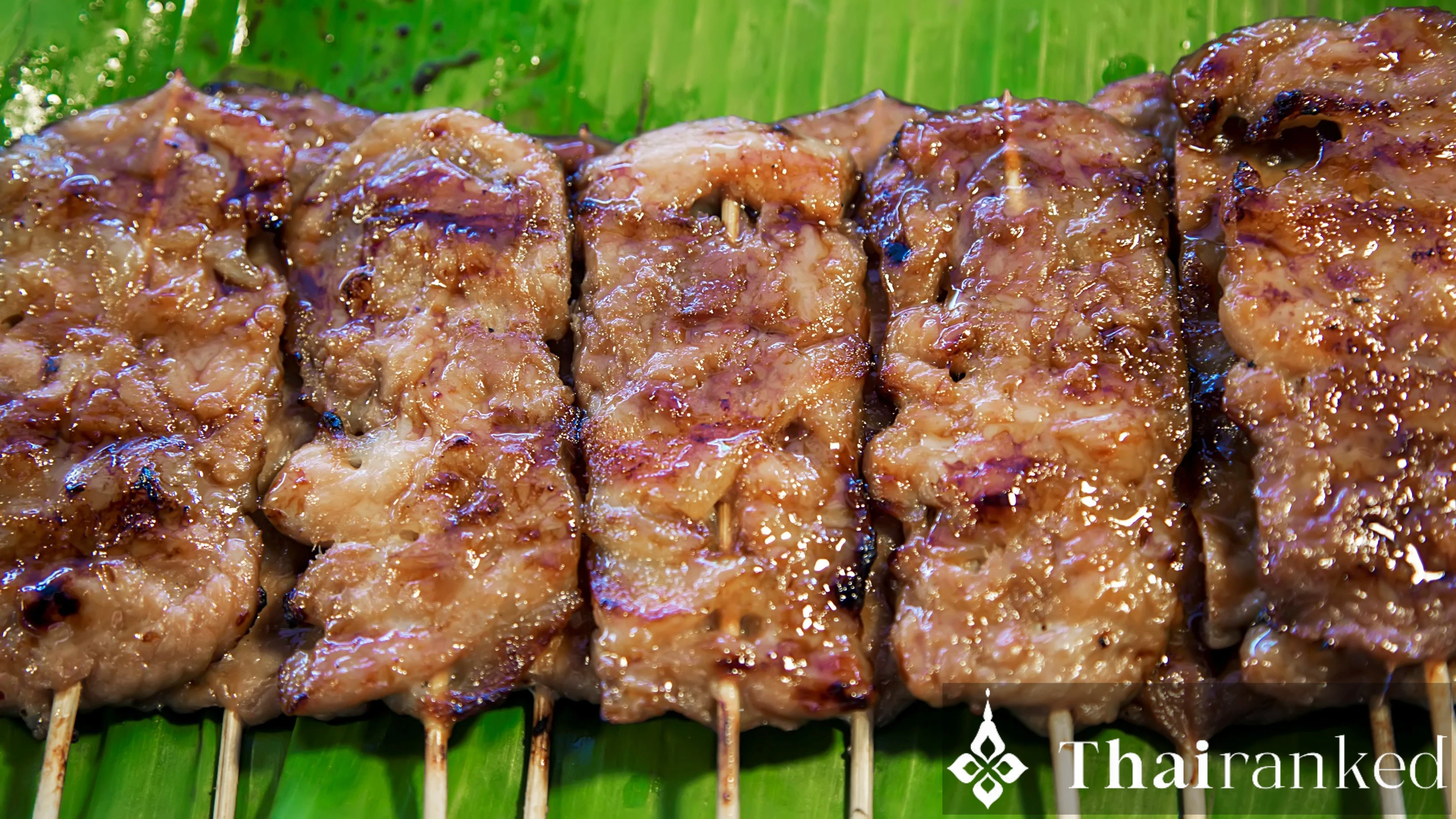 Moo Ping + Khao Niao (grilled pork with sticky rice)