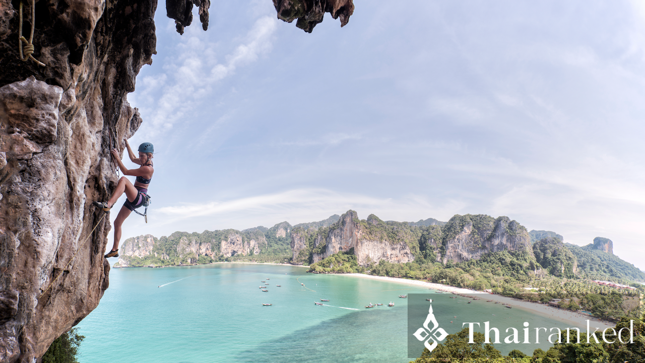 レイルエイとトンサイ、クラビーでのロッククライミング