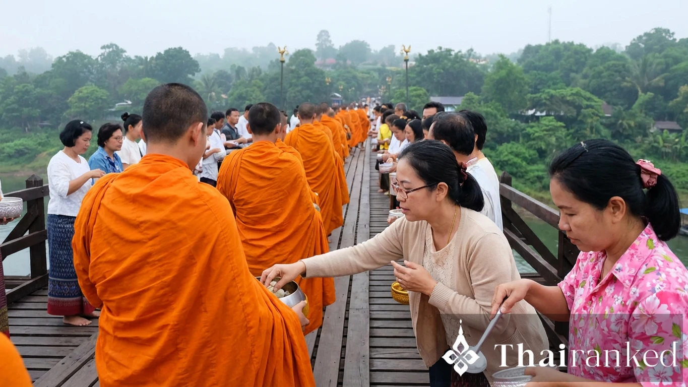 The Magic of Alms Giving at Mon Bridge on Jan 1st