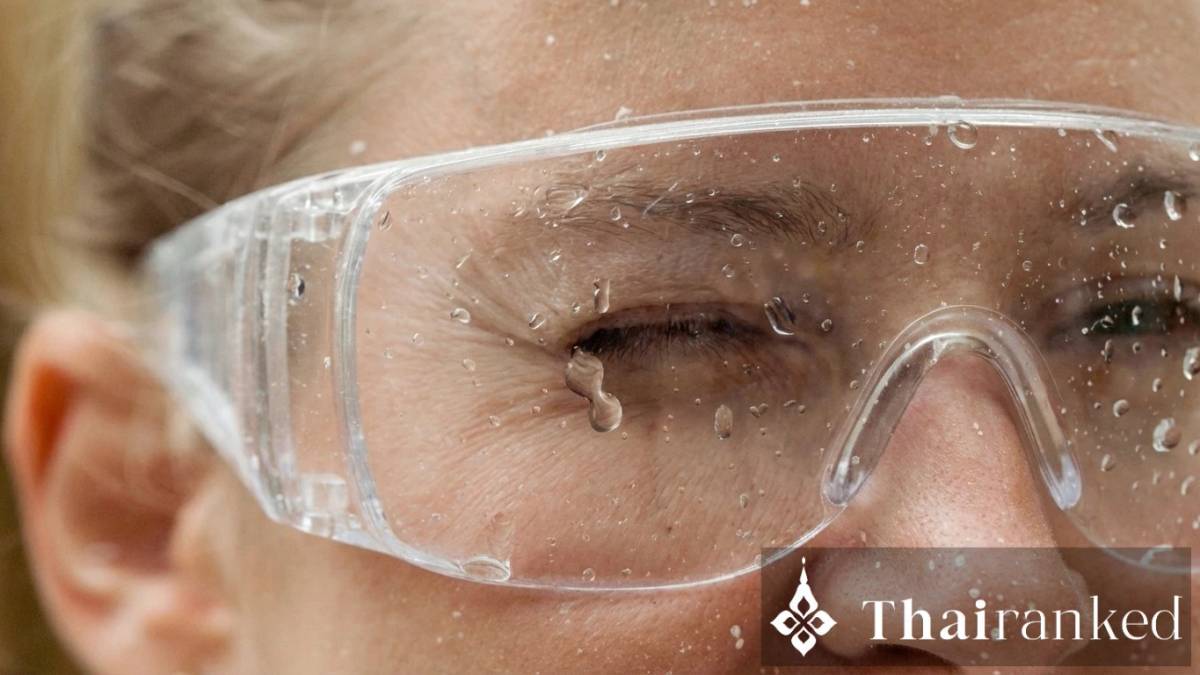 Schutzbrille (Goggles oder klare Sicherheitsbrille)