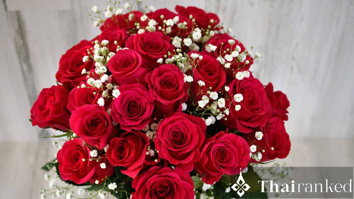 Rosas Rojas con Respira de Bebé
