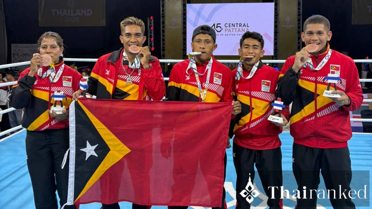 Momento Histórico del Podio de Timor-Leste